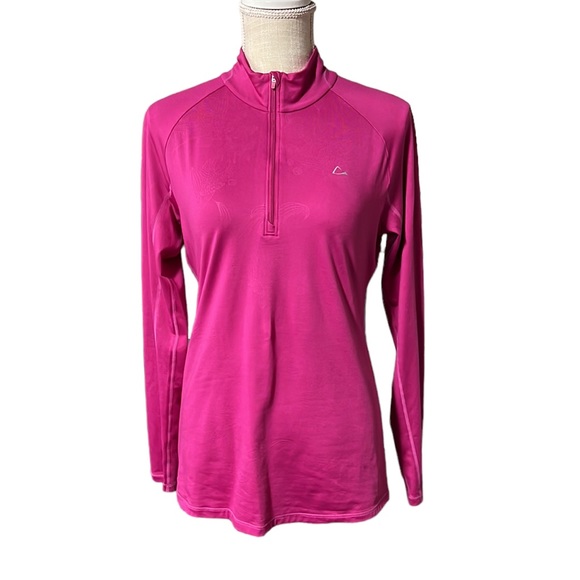 Paradox Tops - Paradox Long Sleeve 1/4 Zip Up Lightweight Jacket Shirt Pink Purple Womens M